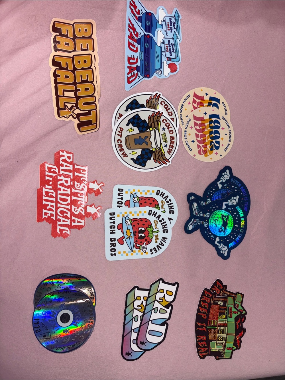 20 Dutch bros stickers pack